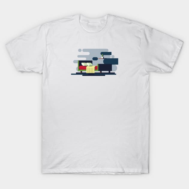 Bed T-Shirt by ezwearbox